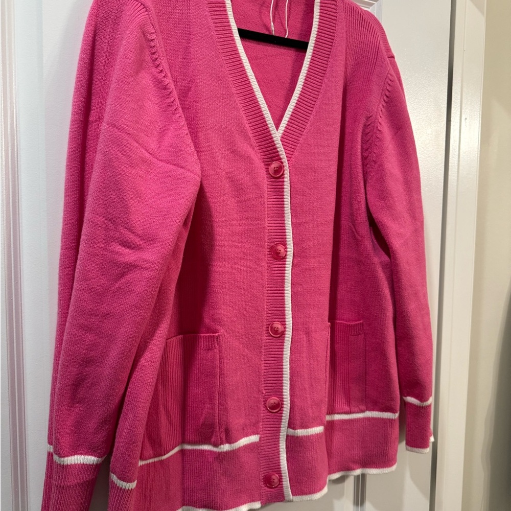 Pink Cardigan Sweater